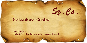 Sztankov Csaba névjegykártya