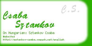 csaba sztankov business card